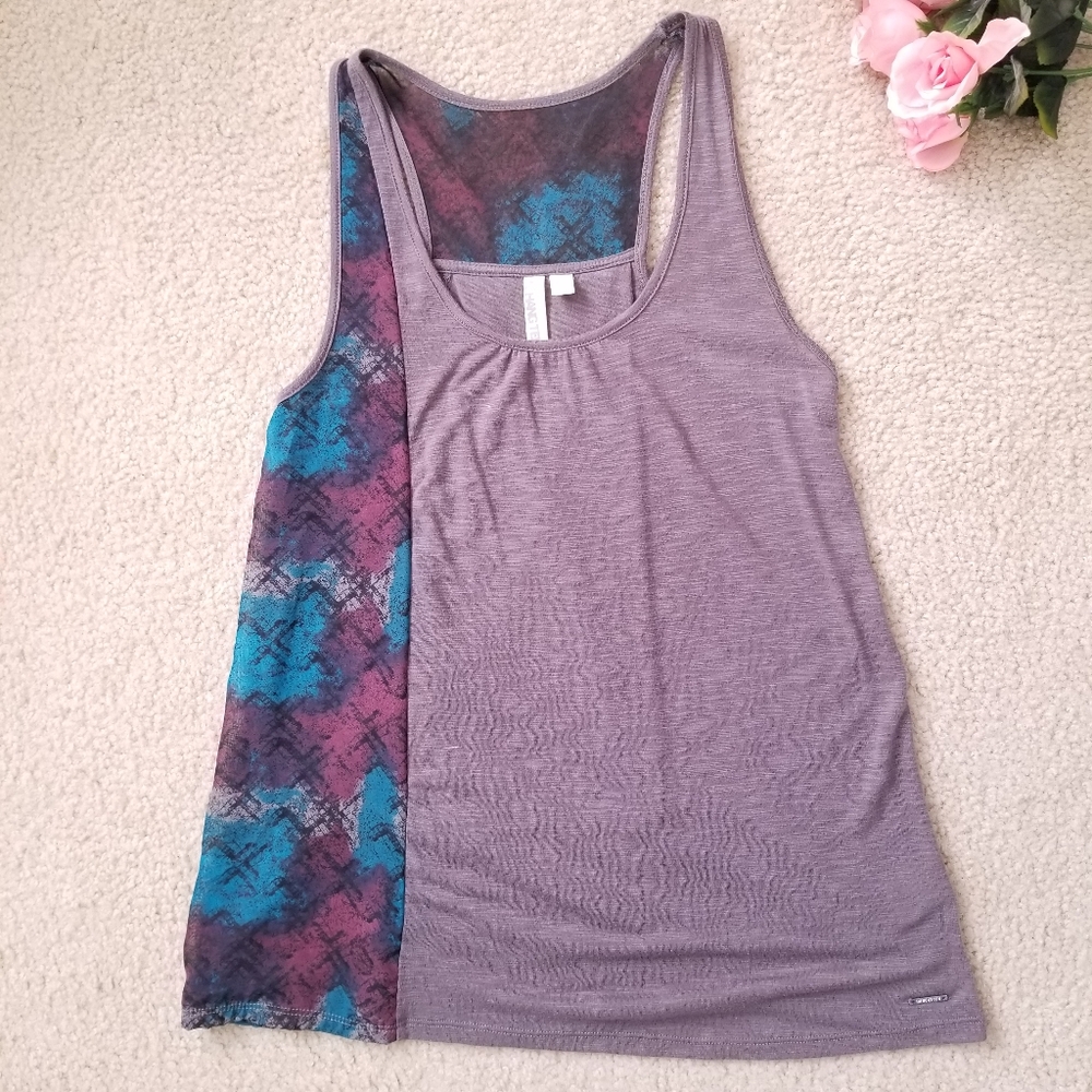 Hang Ten Colorful Paneled Racerback Tank Top